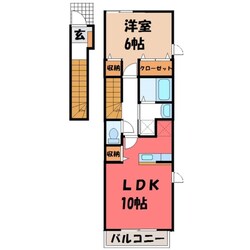 ドミールパストラル Cの物件間取画像